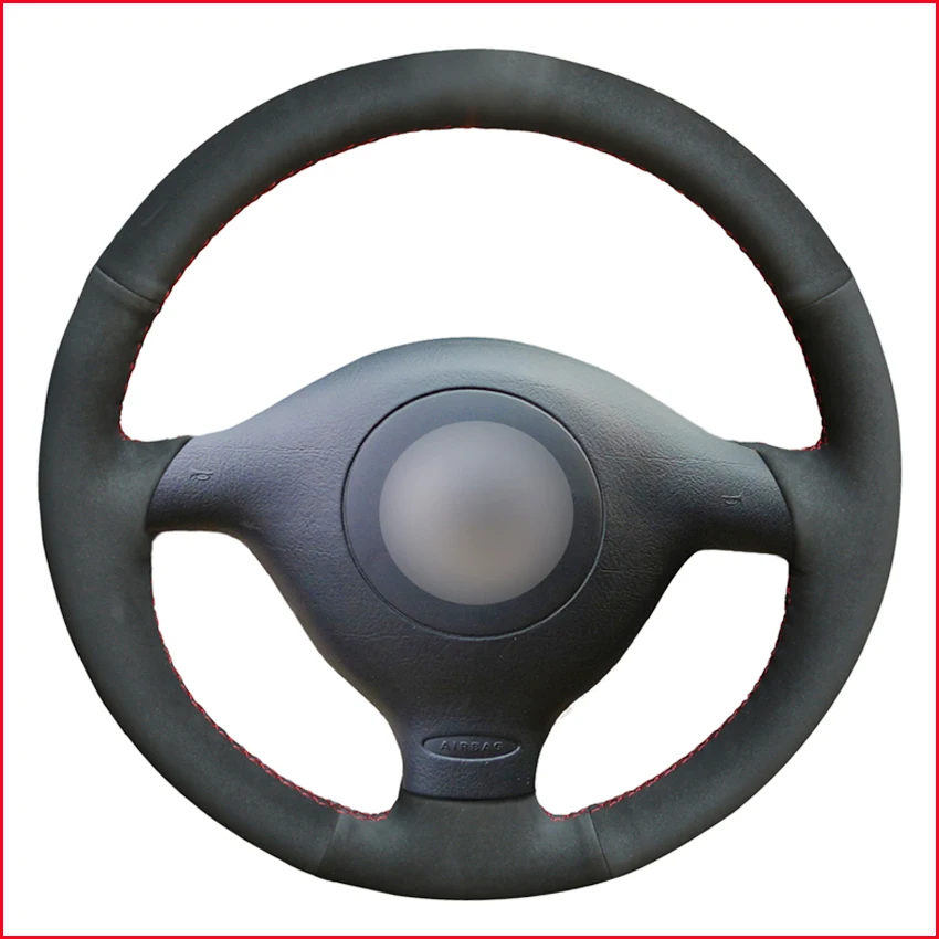 Чехол на руль Mewant из черной замши для Seat Leon MK1 (1M) 1998 2005 Skoda Fabia RS 2003 1 (6Y) 2004 2005|Чехлы