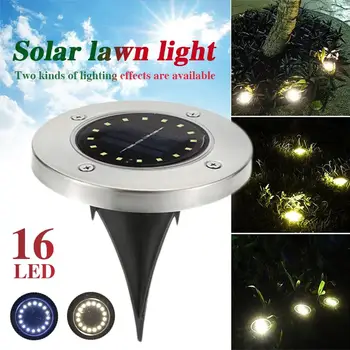 

4pcs/lot 16LED Solar Path Way Ground Lamp Solar Power Buried Light Ground Lamp Outdoor Path Way Garden Decoration