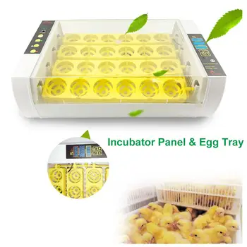 

24PCS Electric Egg Incubator Automatically Control Temperature Small Fully-automatic Egg Incubators Poultry Feeding Supplies