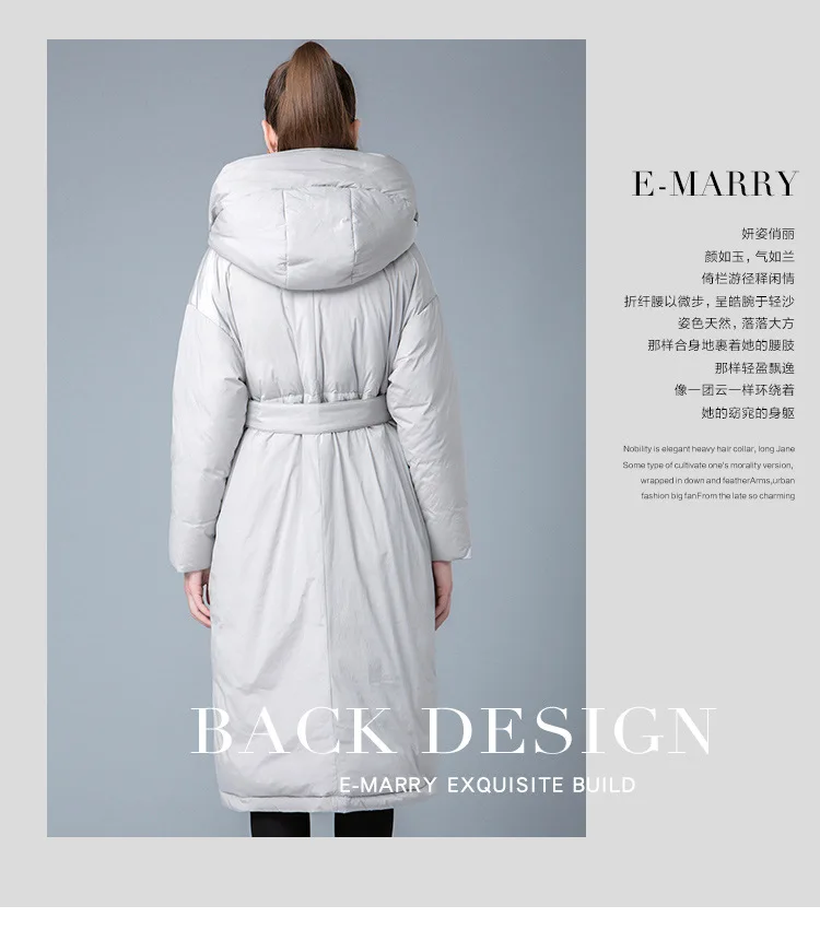 new winter women's wear 90 white feather down jacket, women's loose fitting jacket factory wholesale 8841272