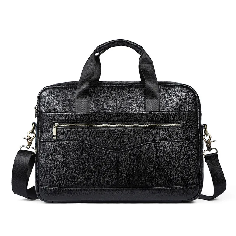 

genuine leather handbag briefcase Business leisure men's bag cross-section cowhide computer bag Men Travel Business Crossbody