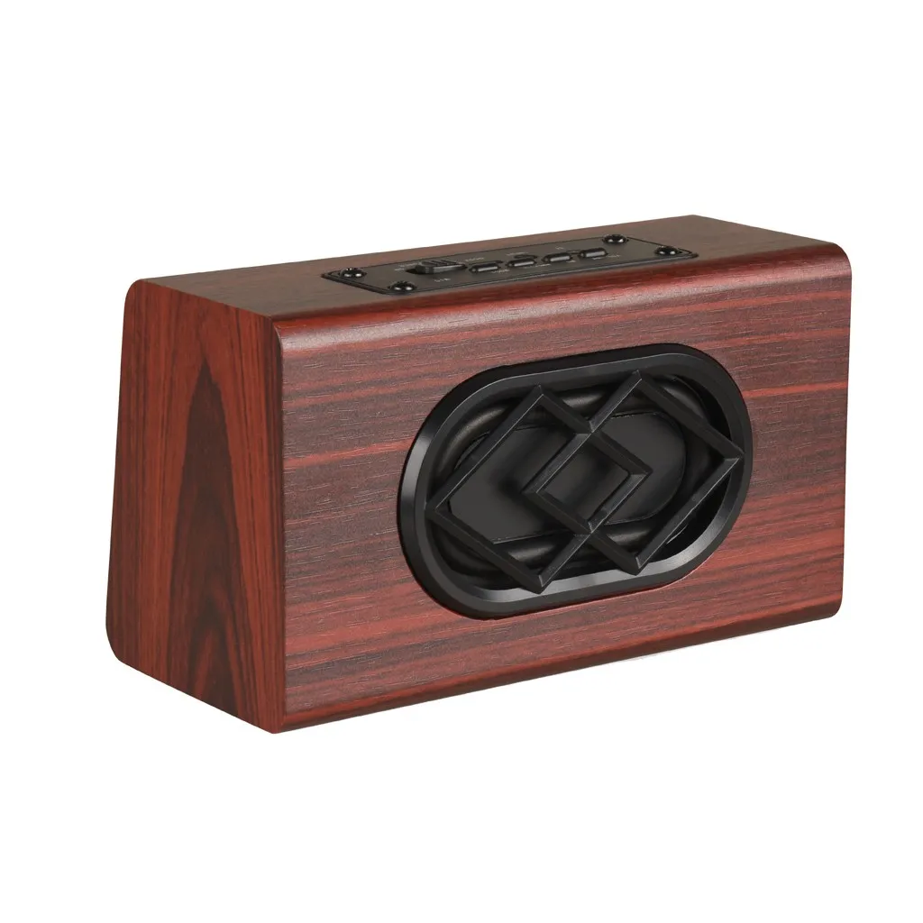 Высокое качество Bluetooth динамик портативный деревянный 6 Вт Выход бас звуковой эффект Bluetooth динамик с усиленными басами zz6 - Цвет: Red Wood