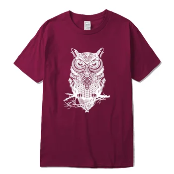 

Men's tshirt new fashion summer short sleeve top quality cotton casual short sleeve o-neck loose OWL printed for men tops tees