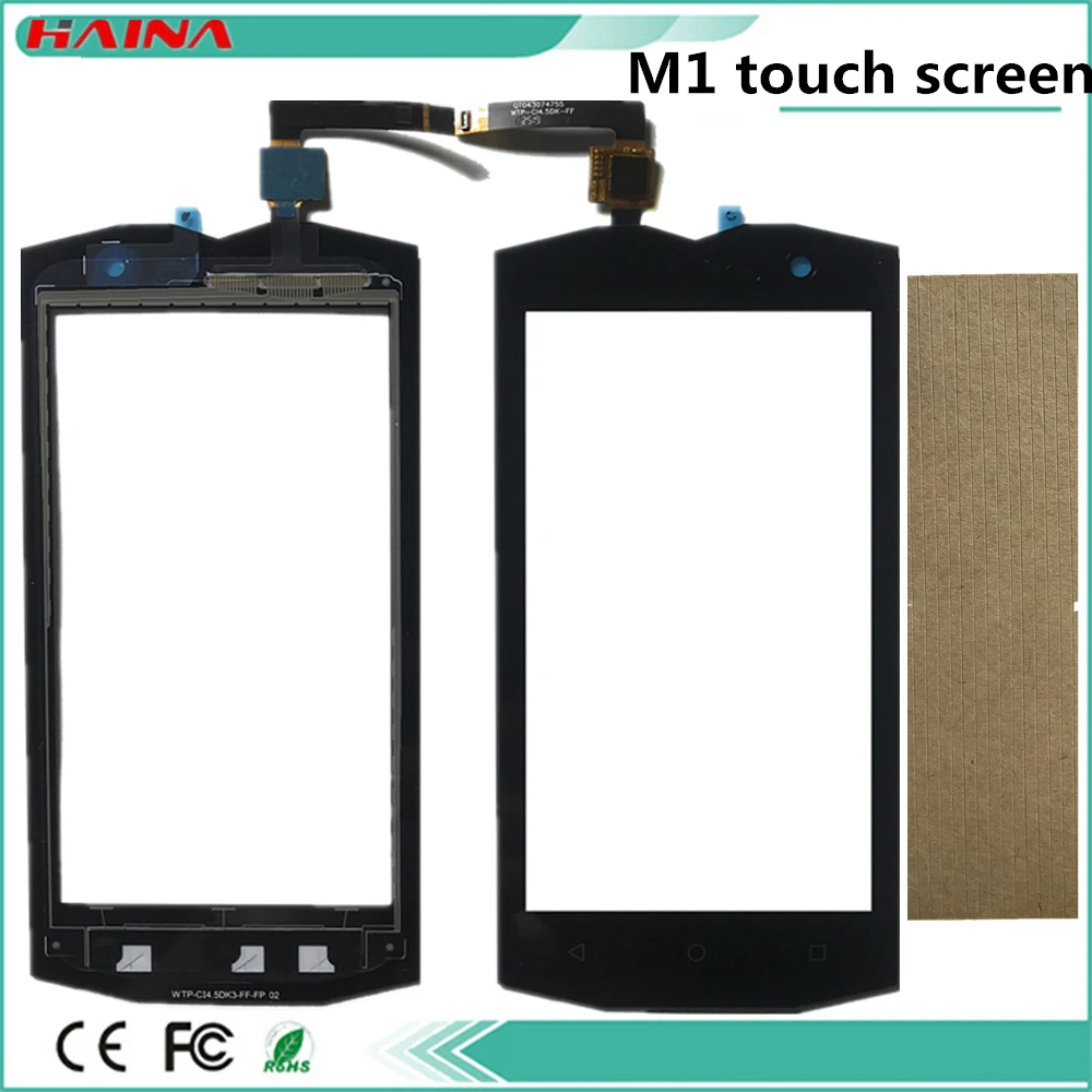 Сенсорная панель для мобильного телефона, сенсорная панель для Crosscall TREKKER m1, сенсорный экран, дигитайзер, передняя стеклянная линза, сенсорный экран, 3M, лента