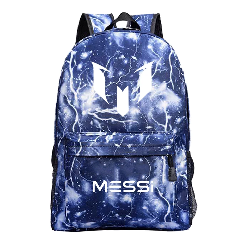 Популярный Футбольный рюкзак Messi10 с новым рисунком для ноутбука Mochila, модный мужской рюкзак для мальчиков и девочек, Мужская и Женская дорожная сумка для ноутбука - Цвет: 18