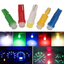 1 шт. T5 COB подсветка приборной панели автомобиля инструмент автомобильная дверь клиновидная лампа для ламп накаливания автомобиль стиль белый синий 12 в автомобильный Стайлинг