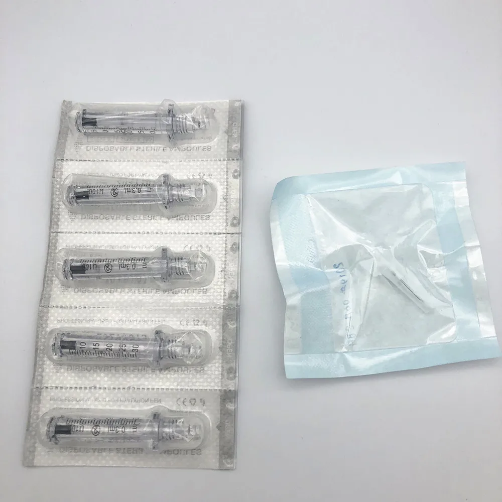 5PCS 0.3ML 0,3 мл гиалуроническая ручка хорошего качества, гиалуроновая кислота, ручка для заливки губ, инструмент для инъекций, регулируемый, многократное использование, гиалуроновая ручка - Номер модели: 5PCS 0.3ML