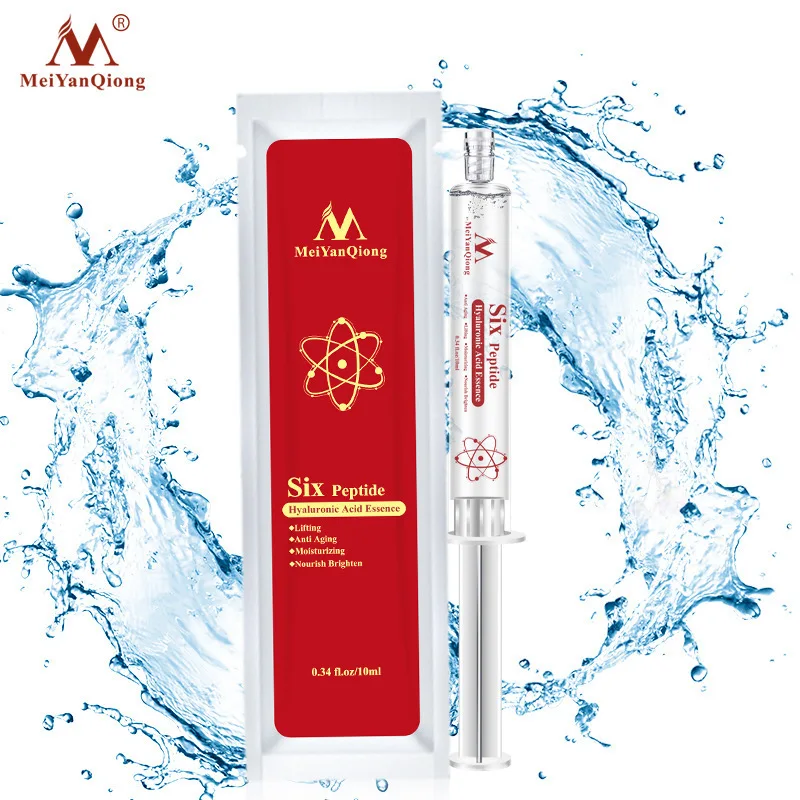 

MeiYanQiong Six Peptide Hyaluronic Acid Essence Anti Aging Anti Wrinkle Lifting Face Serum Repair Concentrate Rejuvenation Skin