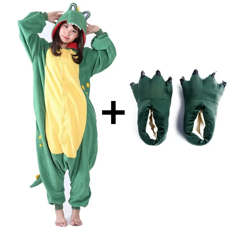 

Adult Women Men 2023 Costume Cartoon Green Crocodile Onesies Cosplay Pajamas Sleepwear Winter Pyjamas Anime Show Christmas Party
