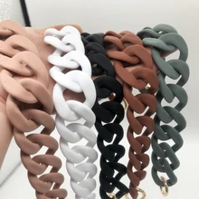 Updating Jelly Color Women Transparent Acrylic Resin Chain Bag Strap Easy Matching Lady Shoulder Bag Belts Accessories