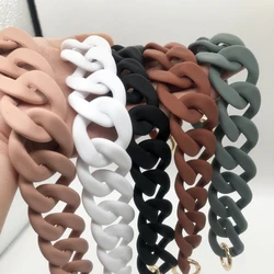 Updating Jelly Color Women Transparent Acrylic Resin Chain Bag Strap Easy Matching Lady Shoulder Bag Belts Accessories