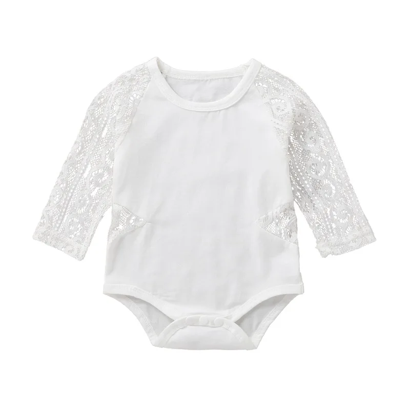 

Infant Clothes Baby Lace Romper Long Sleeve Cotton Newborn Rompers