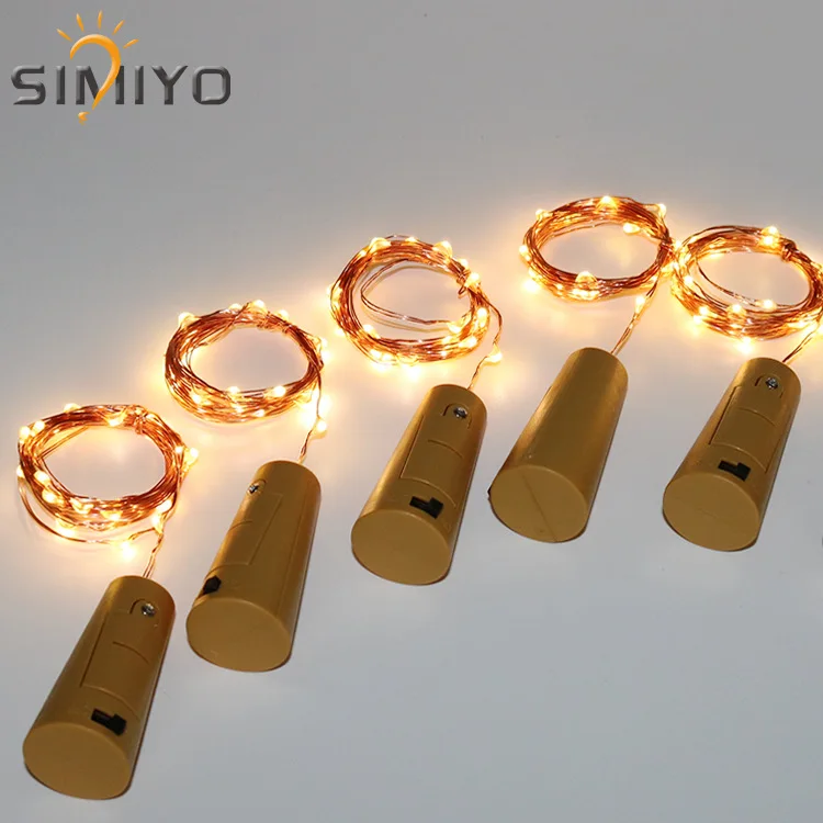 

Currently Available Supply 2 M 20 Head Stopper Copper Lamp LED Wine Bottle Silver Wire String Lights Crafts, Wedding Decorative