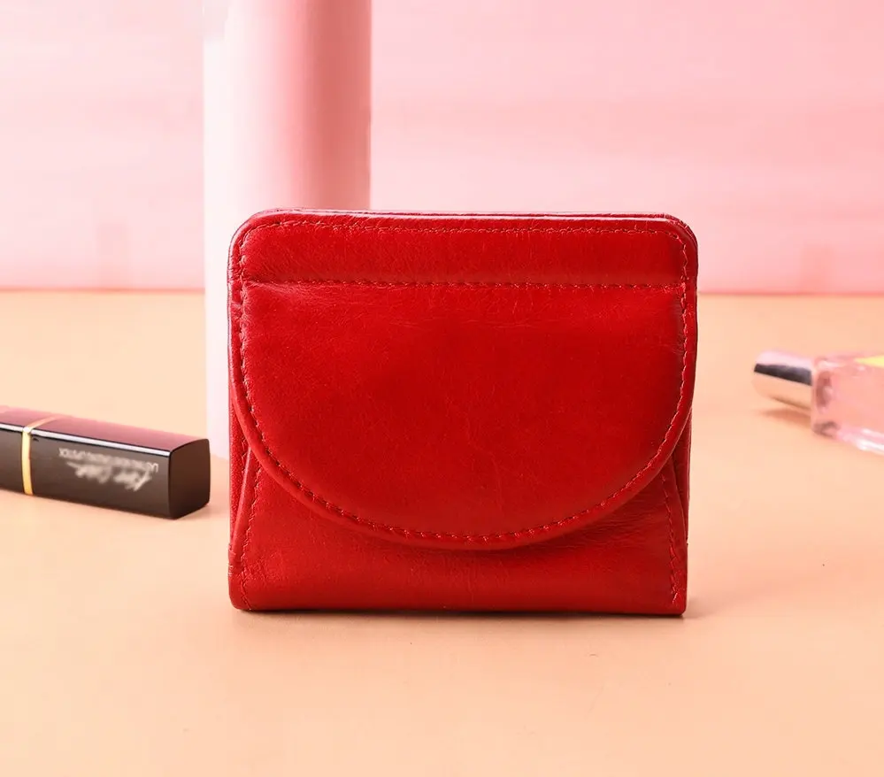 GENODERN Mini billeteras de cuero RFID para mujer, monedero femenino, monedero pequeño, tarjetero marca a la y carteras| - AliExpress