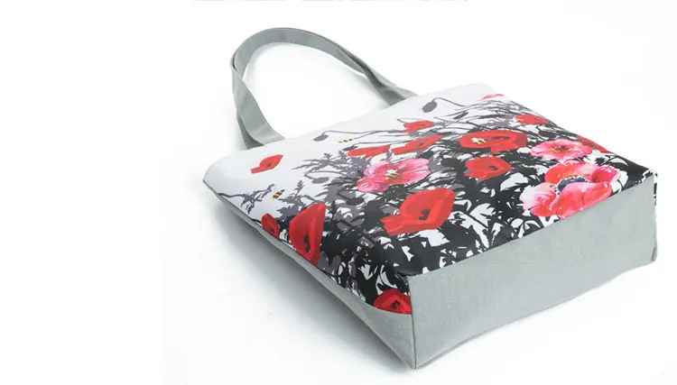 Miyahouse красочная сумка на плечо с цветочным и птичьим принтом женская повседневная сумка-тоут с вышивкой женская Холщовая Сумка