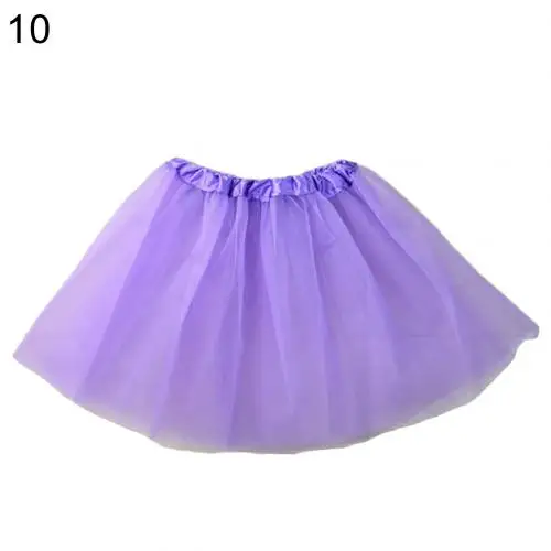 Light Purple Модная одежда для детей, Детская мода 3 Слои Для детей девочек Эластичная лента газовое платье для балета, для танцев юбка принцессы балетный танцевальный костюм, один размер - Цвет: Light Purple