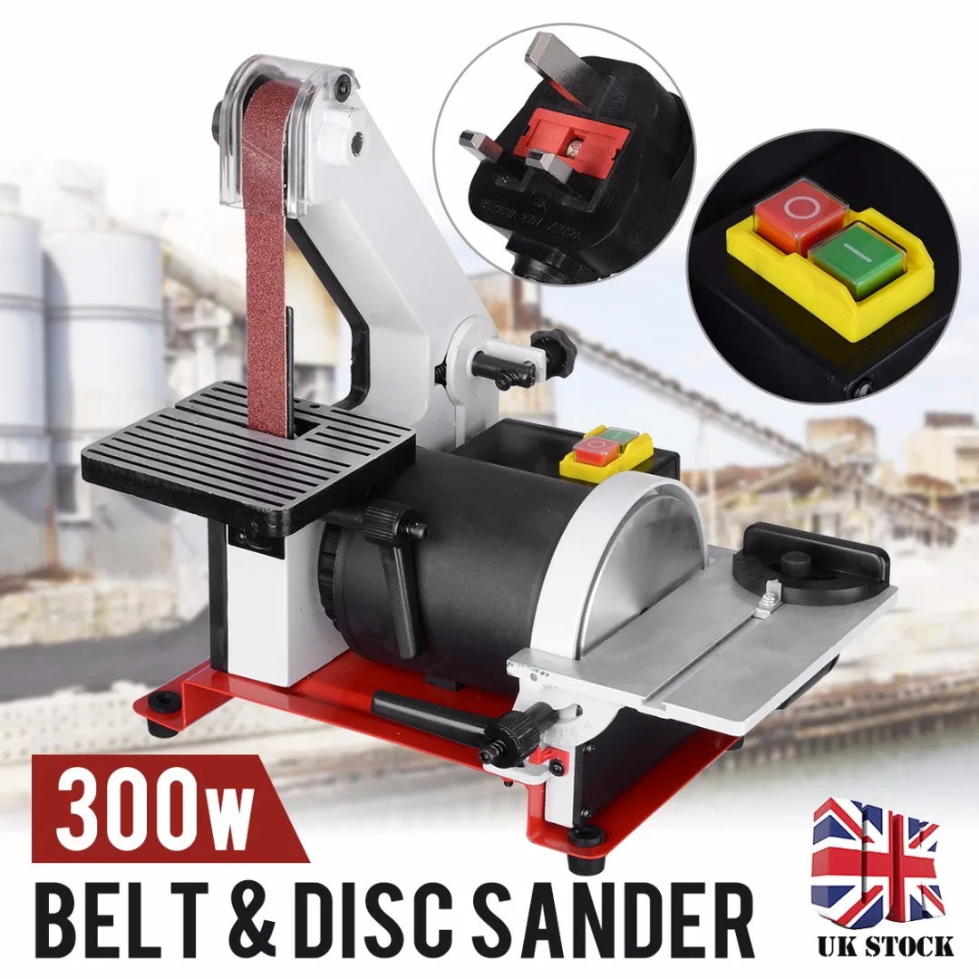 

300w 230v Combination Bench Belt Sander Grinder Polishing Grinding Machine Belt Disc Sander Workshop Bench Sanding Machine