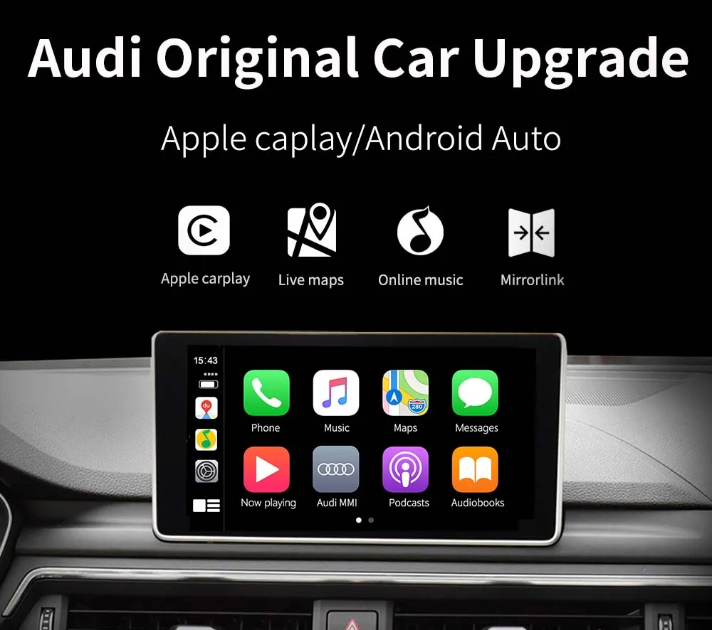 Беспроводной CarPlay для Audi A6 A7 C7 MMI 3g/3g+ интерфейс MuItimedia CarPlay и Android автоматический комплект модернизации