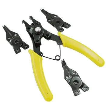 

4 in 1 Multifunctional Snap Ring Pliers Multi Tools Multi Crimp Tool Internal External Ring Remover Retaining Circlip Pliers
