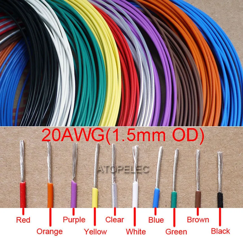 20AWG 1 5 мм OD посеребренный FEP провод OFC медный кабель Hi Fi аудио динамик наушники DIY