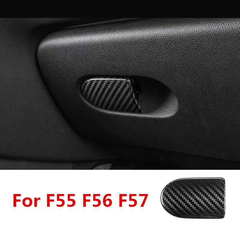 Real Carbon Fiber Car Interior Decoration Hand Brake Cover Glove Box Handle Sticker Moulding Trim for Mini Cooper F55 F56 F57