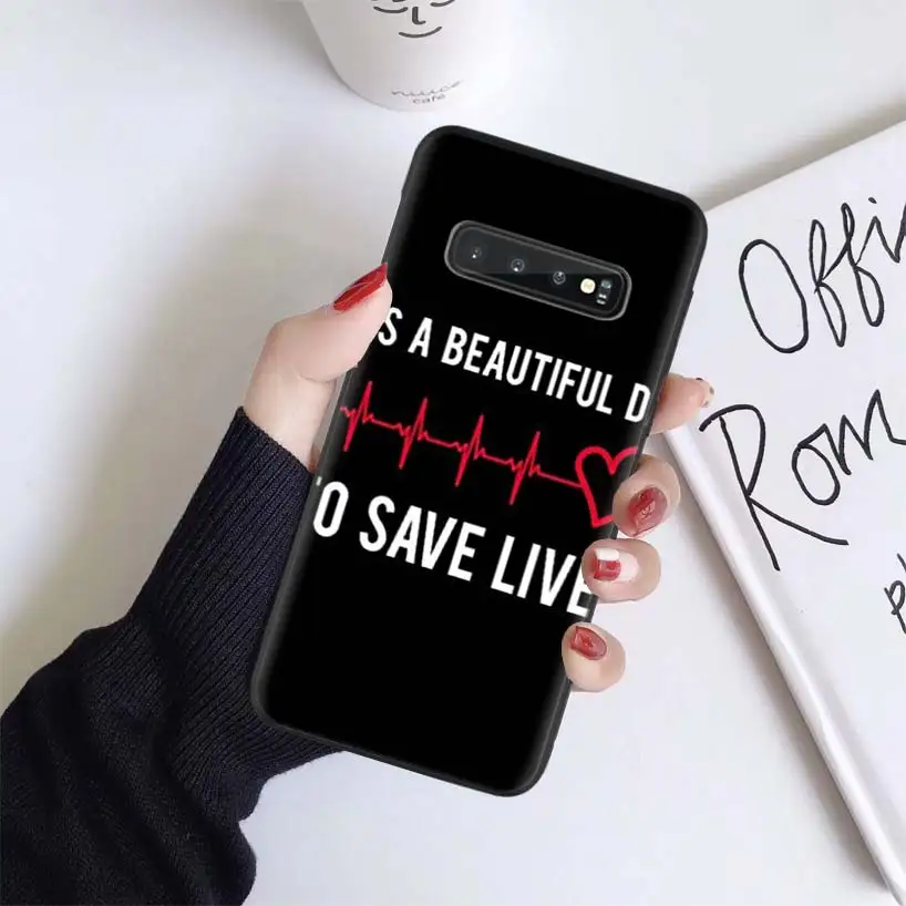 BS116-7 Greys Anatomy Case for Samsung Galaxy S10+ Plus Lite Note 10 9 8 S9 S8 J4 J6+ Plus S7 S6 Black Phone Cover - Цвет: BS116-7
