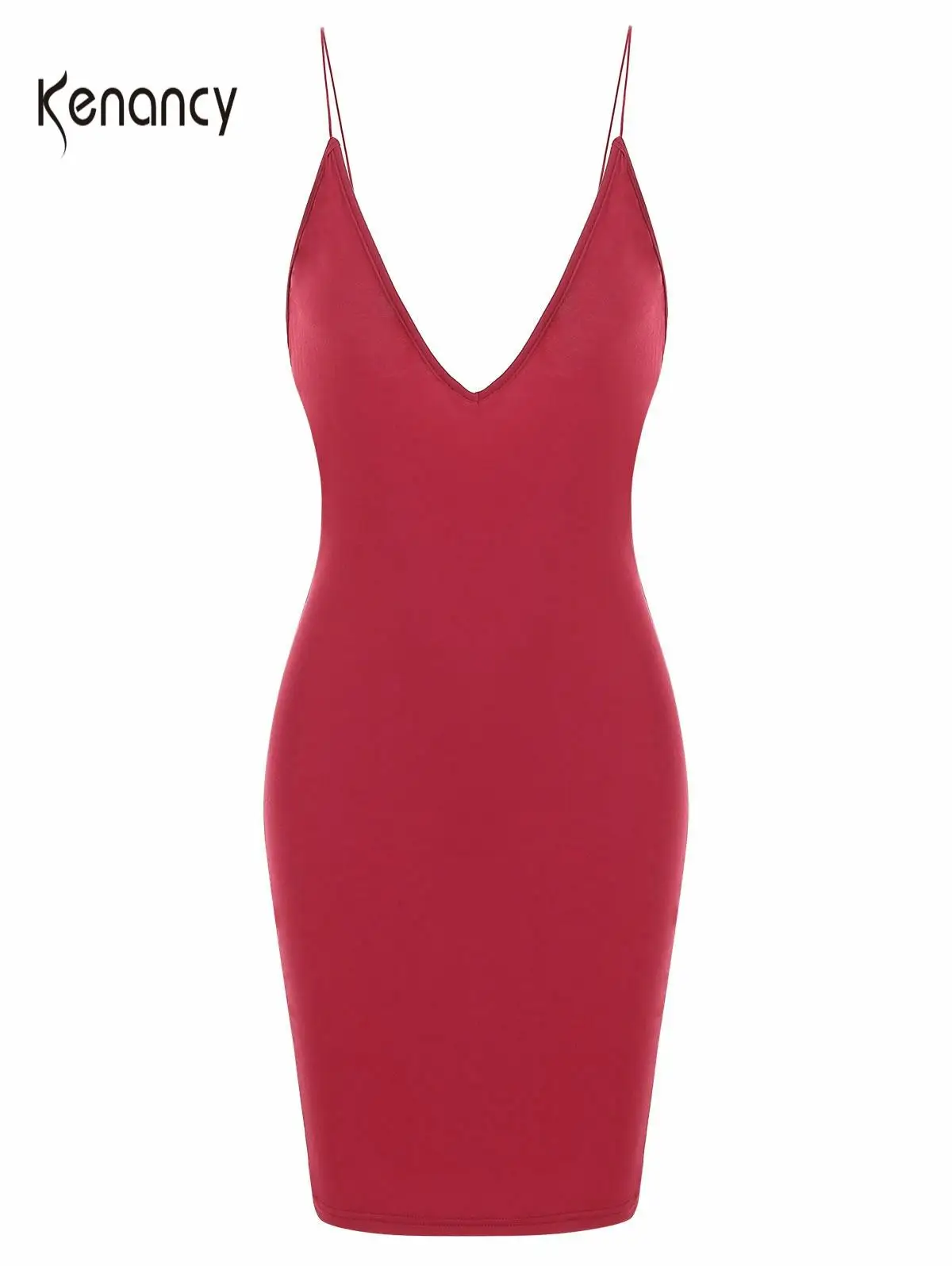 Женское облегающее мини-платье Kenancy летнее платье на бретельках без рукавов с