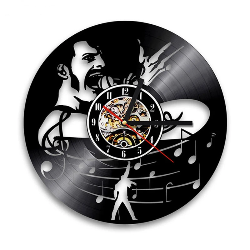 Queen Rock Band Wall Clock Modern Design Music Theme Classic Vinyl Record Clocks Wall Watch Art Home Decor Gifts for Musician