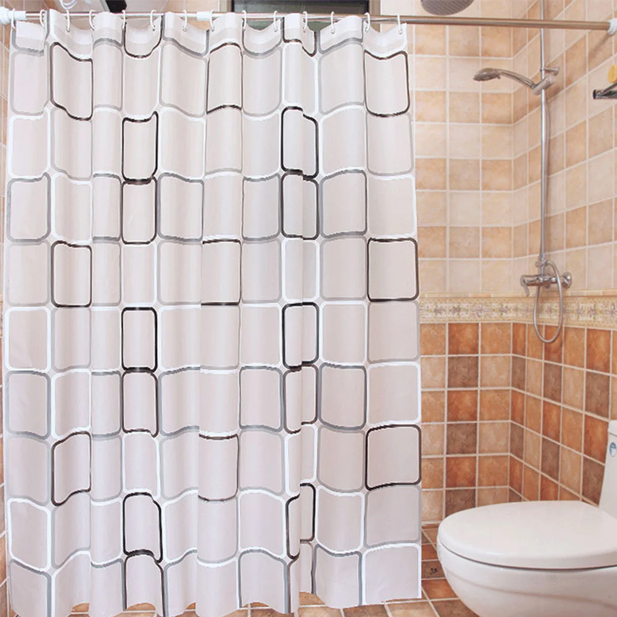 Водонепроницаемый PEVA занавеска для душа лайнер прозрачный плесени занавеска для ванной комнаты занавеска для душа с 12 крючками высокого качества
