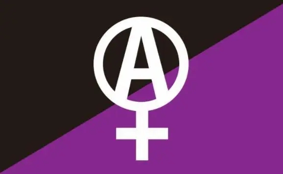 

3x5ft Anarchy Anarcho flag with Feminist 3x5ft digital Print Polyester Flag