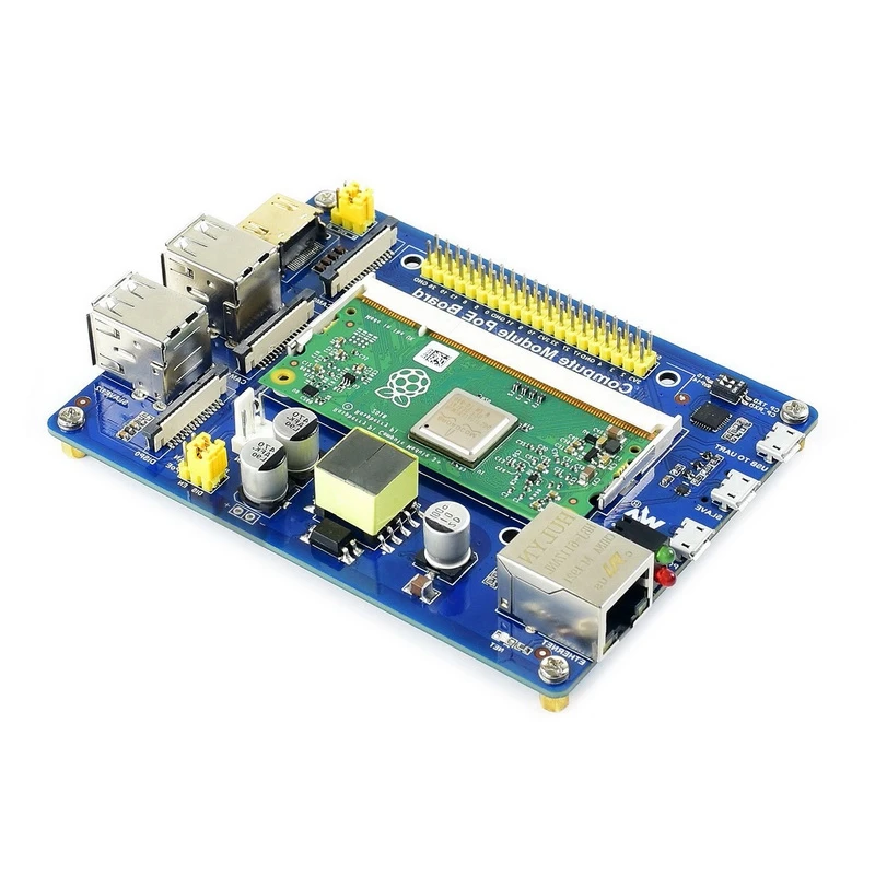 Waveshare компьютерный модуль IO Плата с функцией PoE, для Raspberry Pi CM3/CM3L/CM3+/CM3+ L