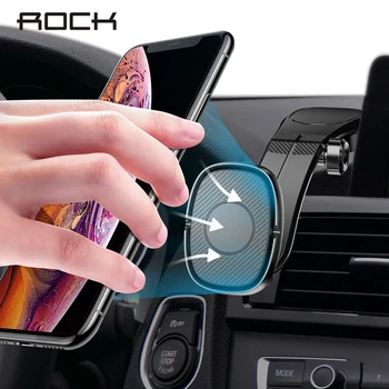 

ROCK Car Phone Holder For iPhone Xs Max Samsung S9 Adjustable Mini Magnet Stand Mobile Phone Mount Stand Bracket In Car