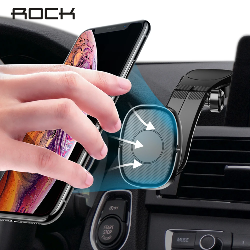 ROCK Автомобильный держатель для телефона iPhone Xs Max samsung S9 Регулируемый мини магнит подставка для мобильного телефона Подставка Кронштейн в автомобиле|Подставки и держатели|   | АлиЭкспресс