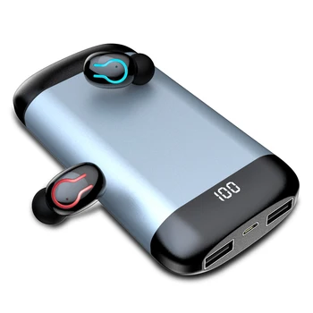 

Q66 Wireless V5.0 Bluetooth Earphone HD Stereo Headphone Sports Waterproof Headset With Dual Mic and 6000mAh Battery Charge