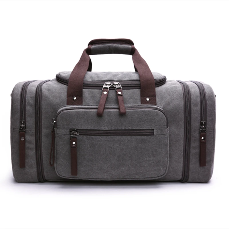 Men Travel Duffle Bags Canvas Weekend Shoulder