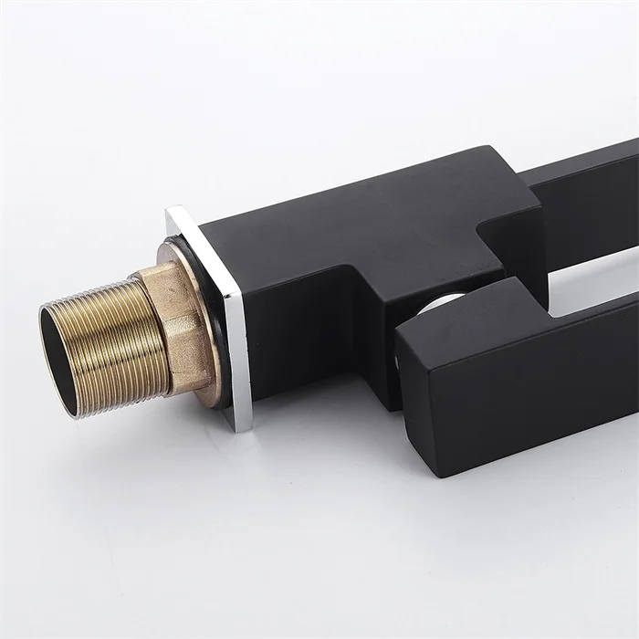  Black Square Kitchen Faucets 360 Degree Rotation Water Filter Tap Water Faucets Solid Brass Sink Ta - 32908993082