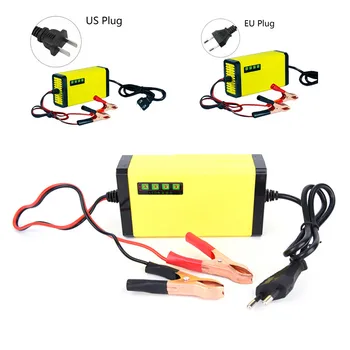 

Car Battery Charger Adapter Power Supply Motorcycle Auto Smart Battery Charger LED Display 125*65 * 40mm EU/US Plug Portable 12V