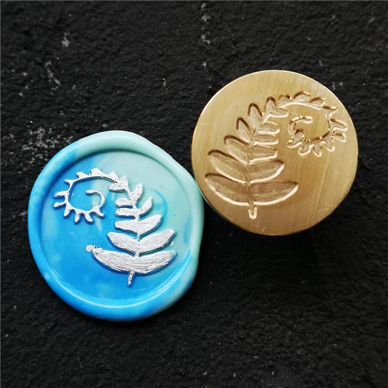 Plant Seal Flower Leaf wreath Seal Wax Seal Stamp Retro Antique Sealing Wax Scrapbooking Stamps HEAD Wedding sealing wax stamps ink stamps for crafting Scrapbooking & Stamps