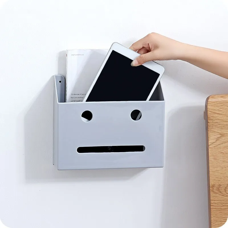 Multifunction Kitchen Plastic Wrap Holder Wall-mounted Refrigerator Side Storage Container Houseware Kitchen Organizer Rack Grid