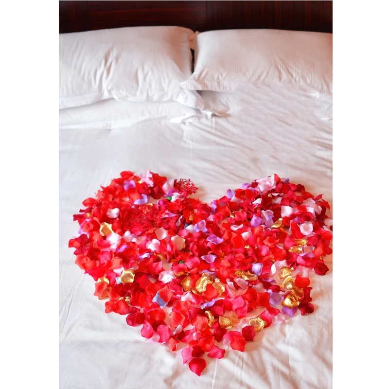 1000/3000pcs Artificial Rose Petals for Wedding Birthday Romantic Decor