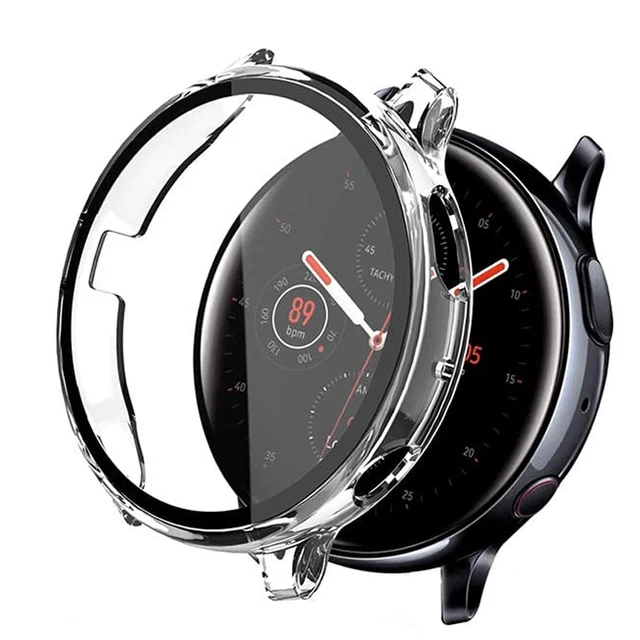 Glass Screen Pelicula Watch Case For Samsung Galaxy Active 2 40-44MM Cover Bumper Accessories clock Protector Smart Accessory Transparent