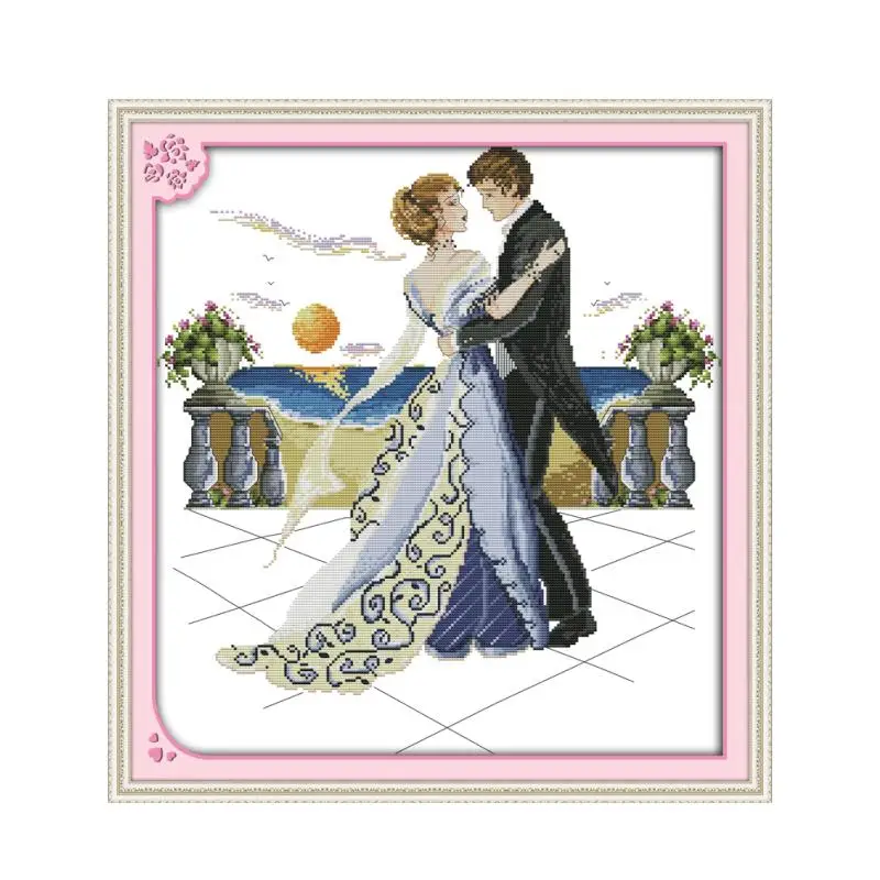 Sweet Couple Series Cross Stitch Kit 14ct 11ct Canvas Printing Embroidery Set DIY Needlework Home Decoration Painting Lover Gift