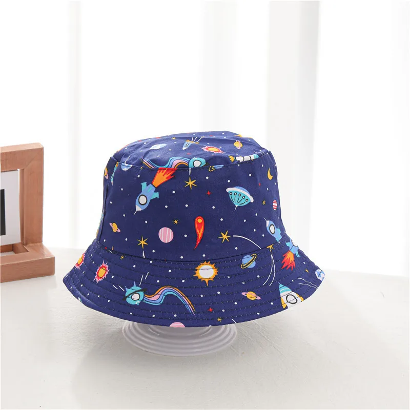 Summer Baby Bucket Hats Panama For Children Girls Boys Kids Outdoor Beach Cap Cartoon Dinosaur Print Sun Hat With Windproof Rope child safety seat