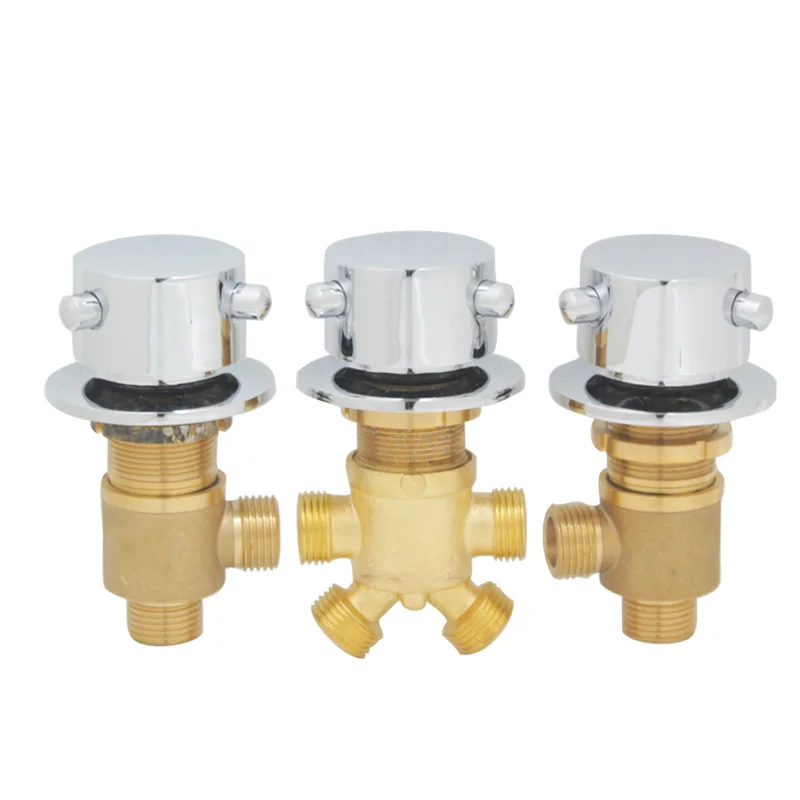 Bathtub Tap Brass Switch Control Valve Cold Hot Shower Mixer Faucet Split 2 Way Water Divide Bathroom Cabinet Crane bathtub faucet shower faucet water mixer
