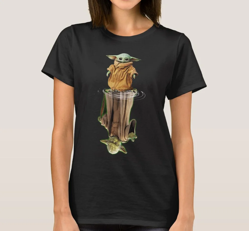 

Water Reflection Baby Yoda and Master Yoda Women's T-Shirt