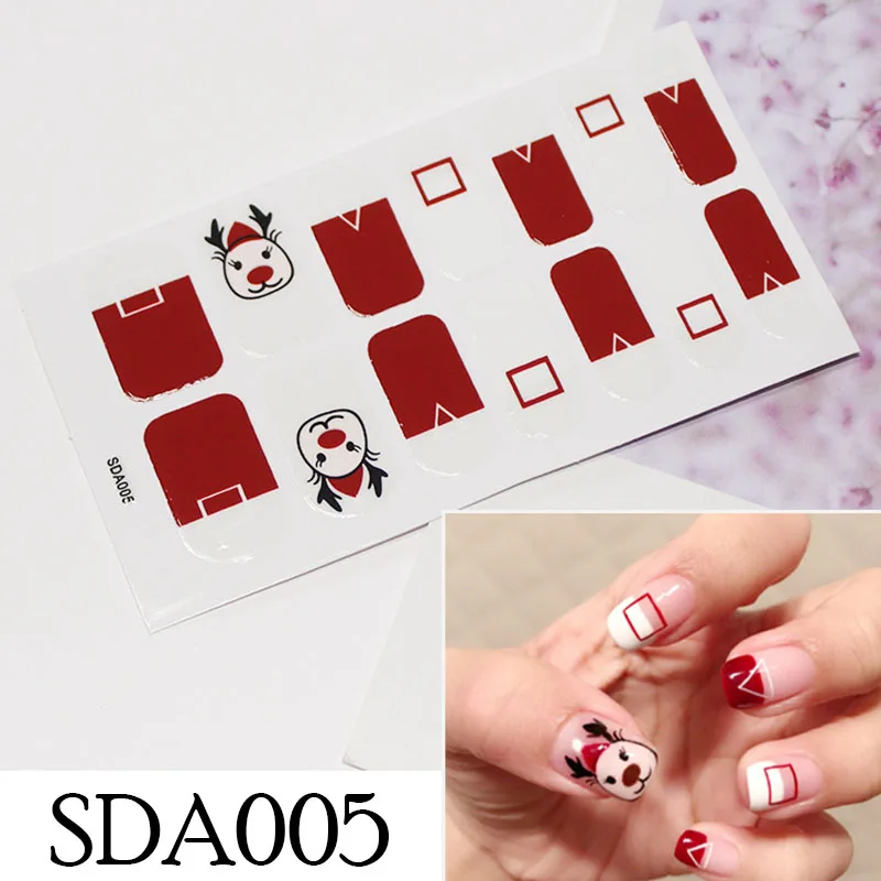 SDA005 LADY KINDOM, Рождественская серия, наклейки для ногтей, водостойкие, наклейки для ногтей, s, Санта Клаус, наклейки для ногтей, наклейки на Рождество(SDA001-020 - Цвет: SDA005