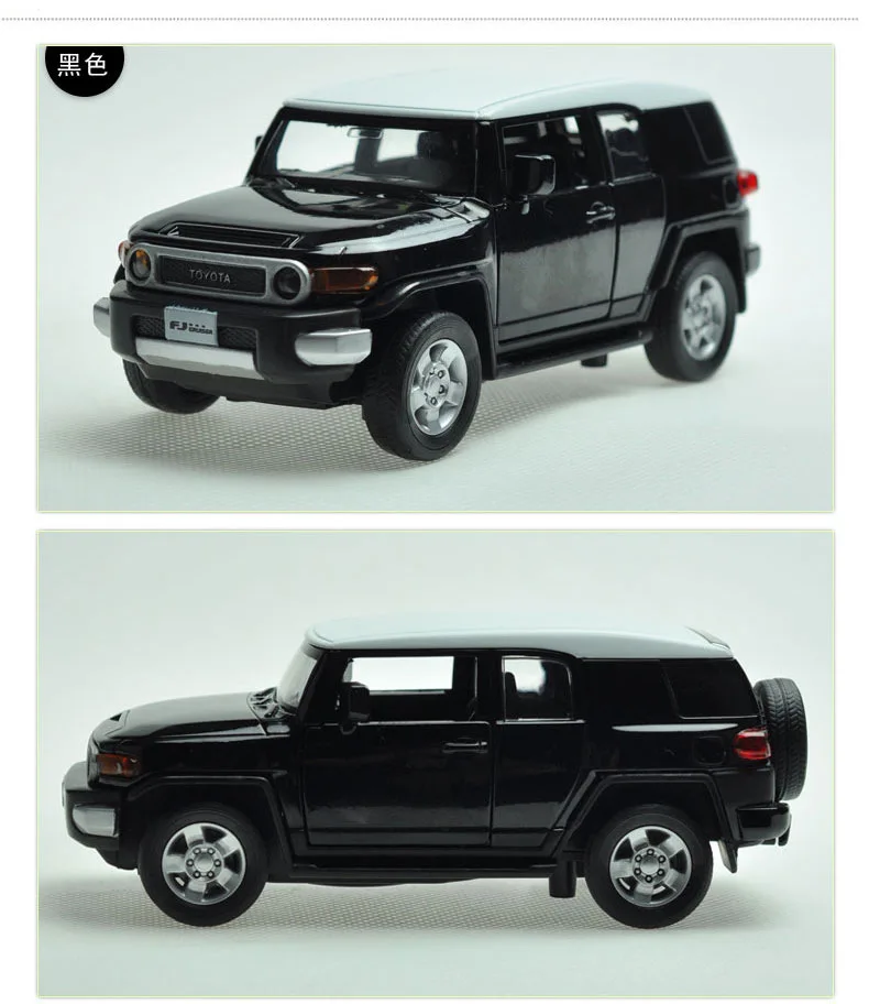 1:32 моделирование Toyota FJ Cruiser SUV модель игрушечного автомобиля из сплава оттягивание детские игрушки Лицензионная коллекция подарок внедорожник дети