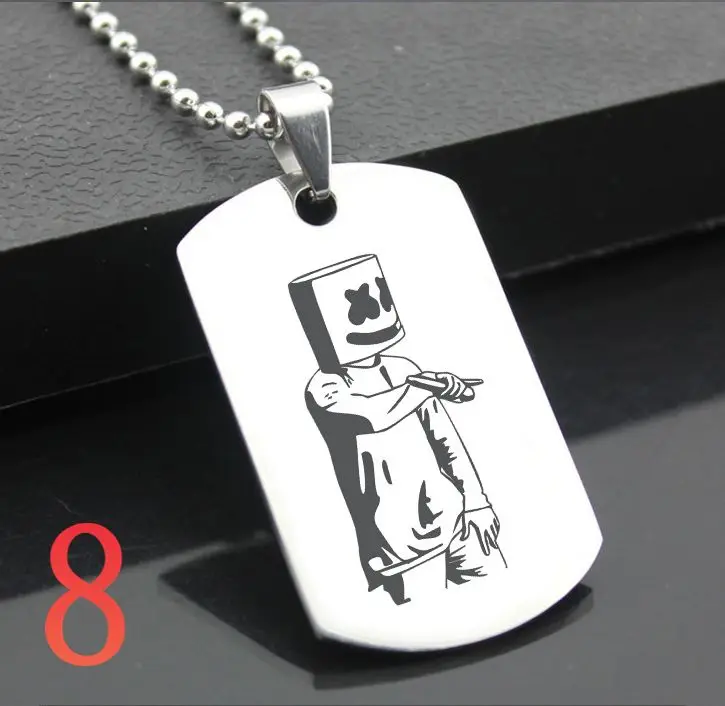 MARSHMELLO MHT01 классический брелок из нержавеющей стали с гравировкой метки стальная армейская подвеска-открытка для ожерелья