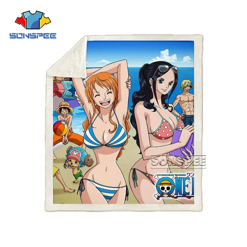 SONSPEE цельное одеяло Nami Nico · Robin Harajuku для детей и взрослых с 3D принтом, теплое покрывало для дивана, осенняя кровать для путешествий, отдыха, K176