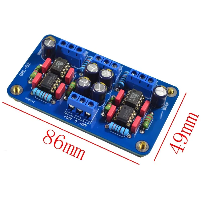 Lusya SSM2141 balanced XLR input to unbalanced RCA single-ended signal output finished board 12-15V T1090